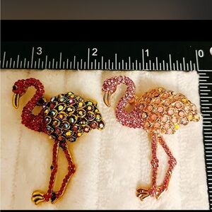 Colorful Flamingo Brooch Set
